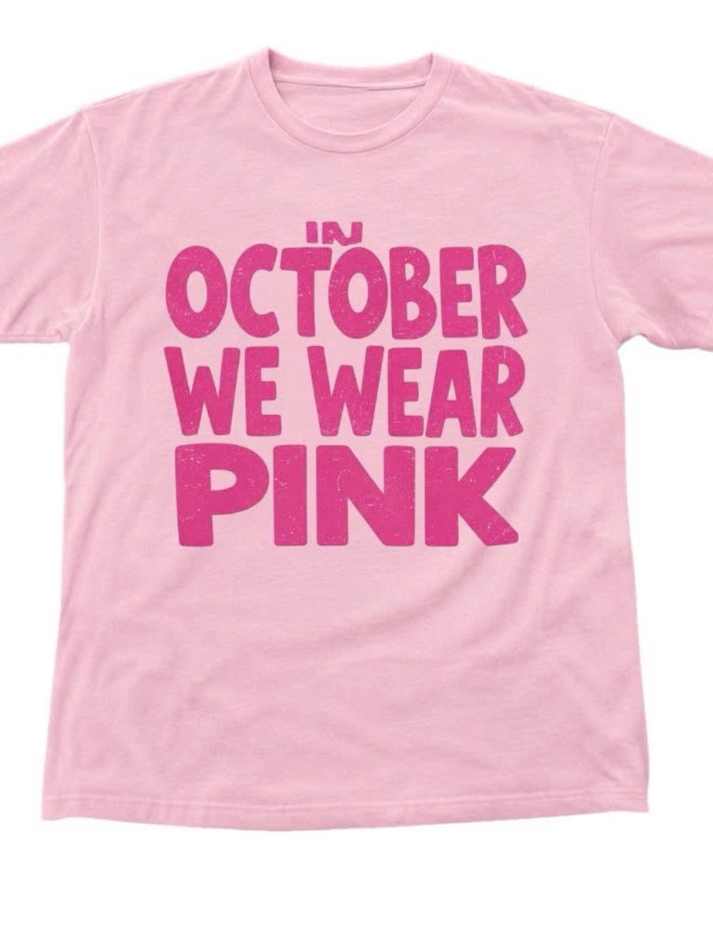Gildan Shirt 'In October We Wear Pink' Graphic Tee